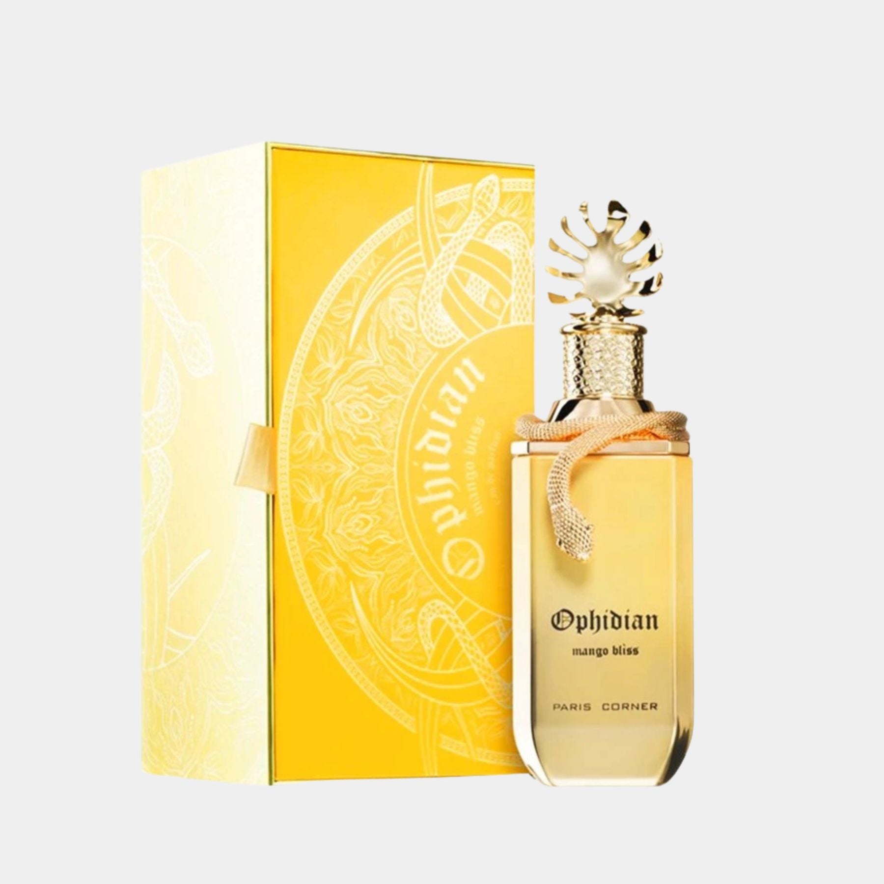 Paris Corner Mango Bliss 100ml eau de parfum front view of bottle and box