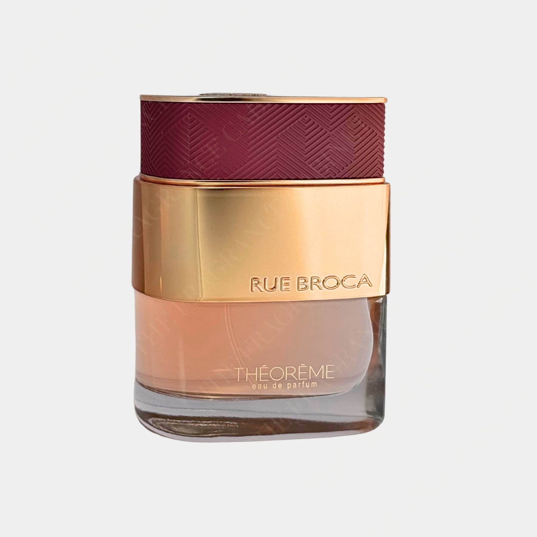 Rue Broca theoreme femme 90ml eau de parfum for her. Front view of bottle