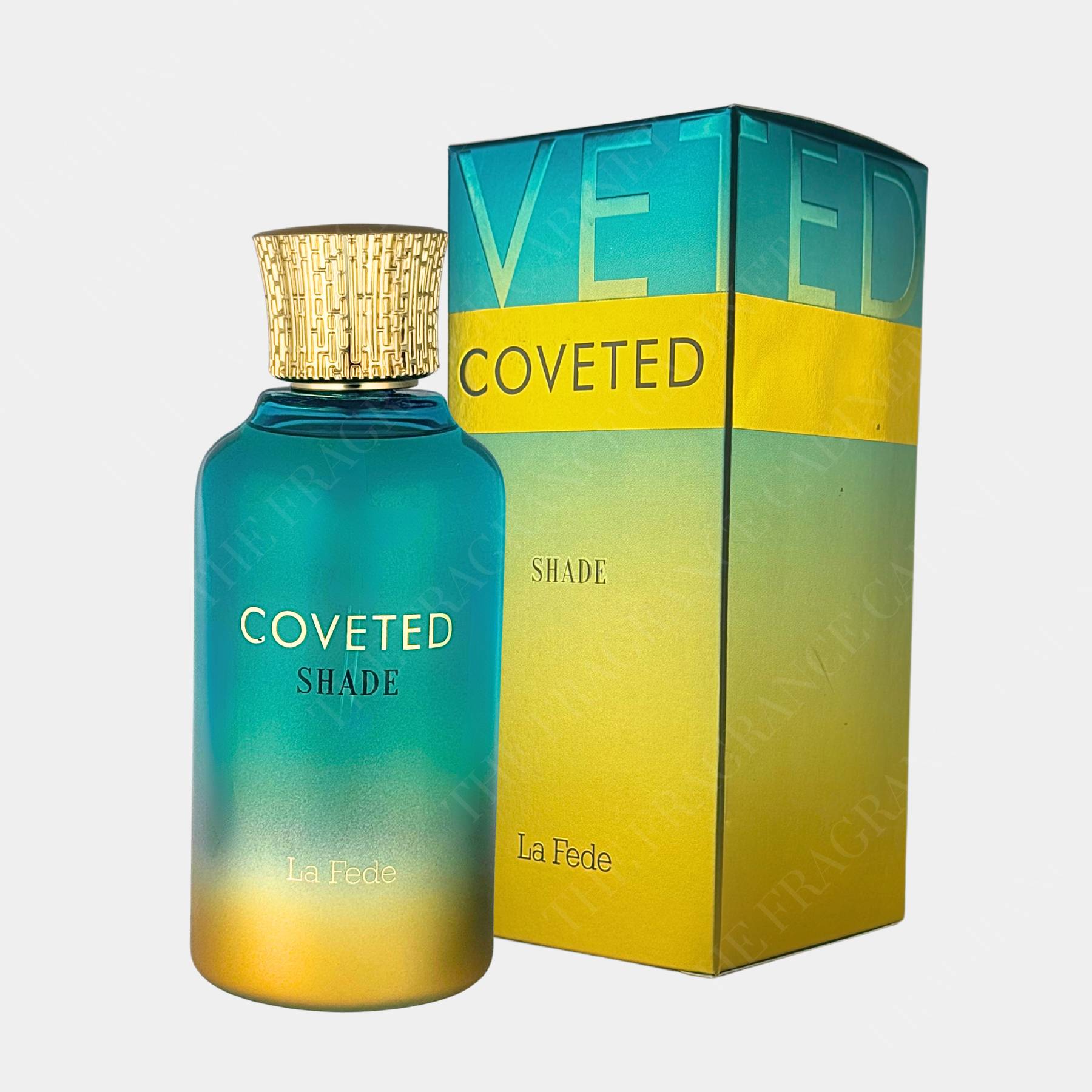 Khadlaj La Fede Coveted Shade 100ml Eau de Parfum Front View of Bottle and Box