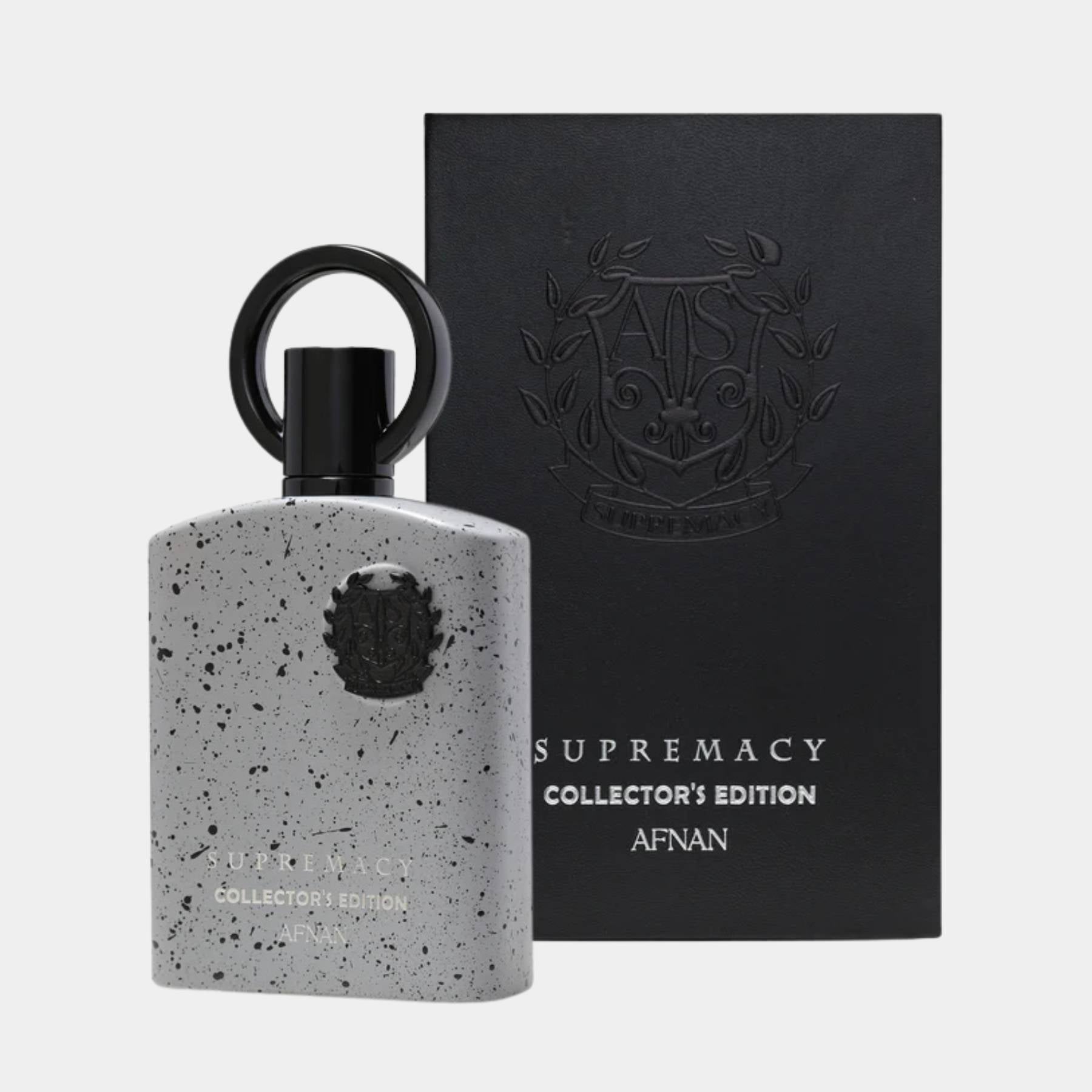 Afnan Supremacy Collectors Edition 100ml Eau de Parfum front view with bottle and box
