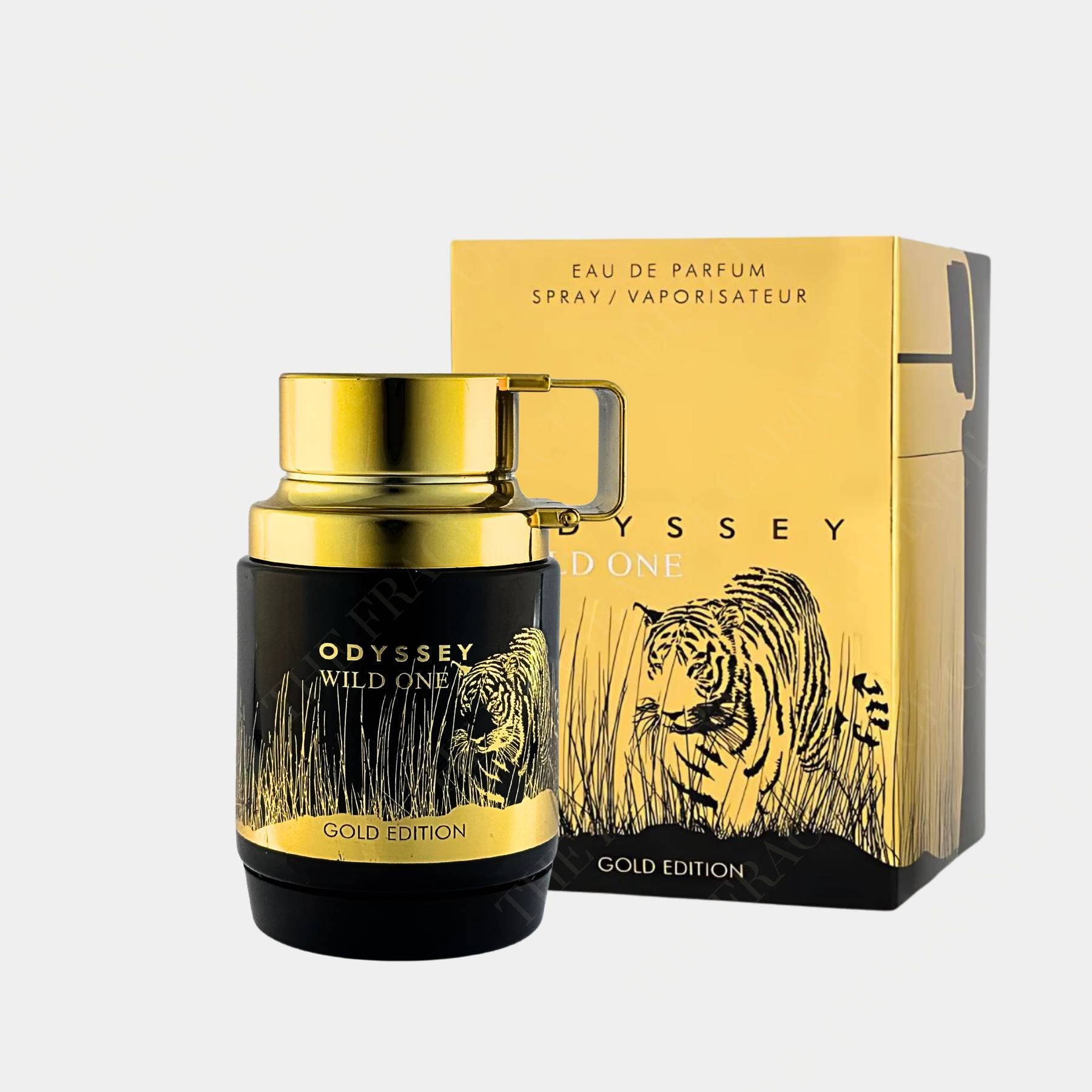 Armaf Odyssey Wild One 100ml Eau de Parfum for men. Front view of bottle and box