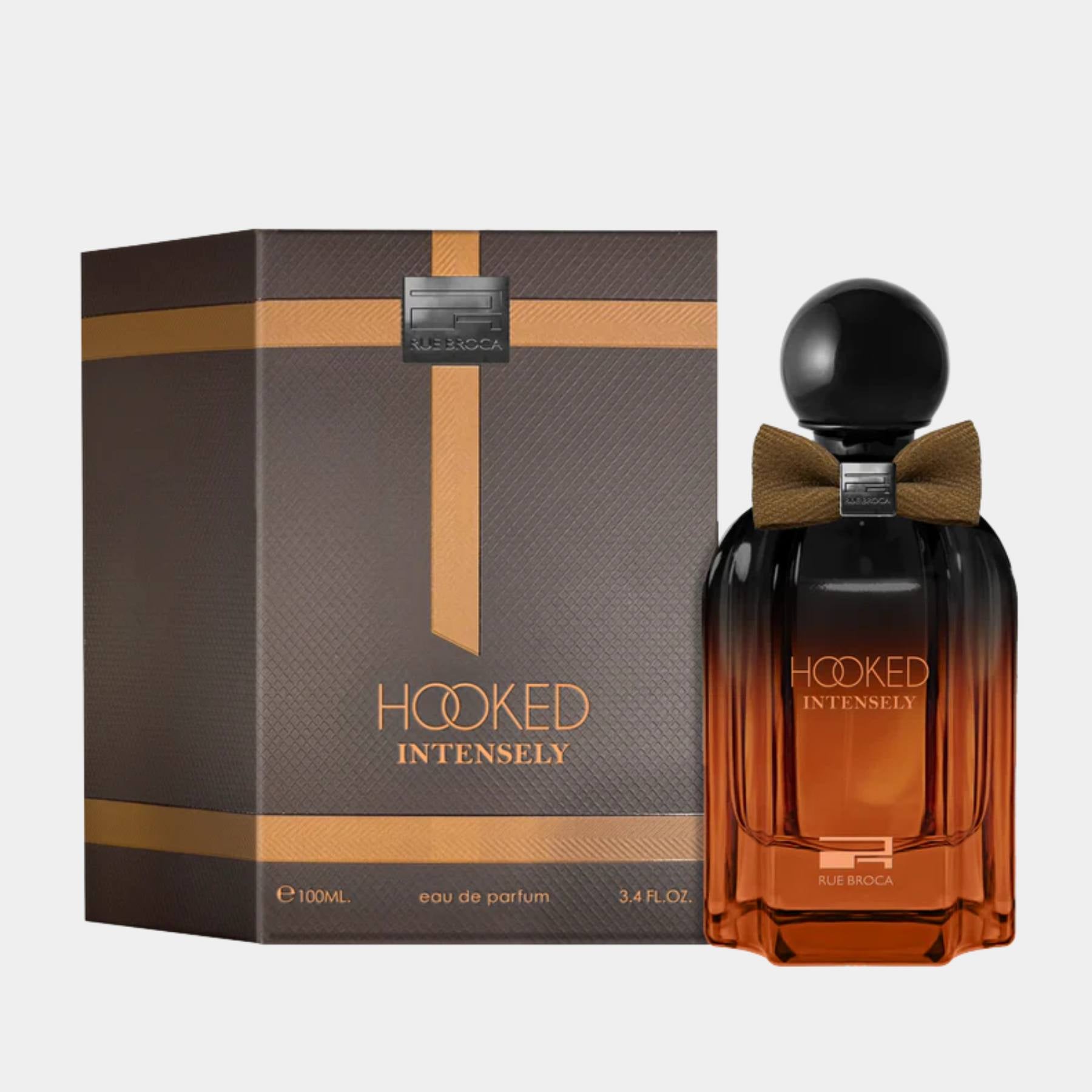 Rue Broca Hooked Intensely 100ml Eau de Parfum front view of bottle and box