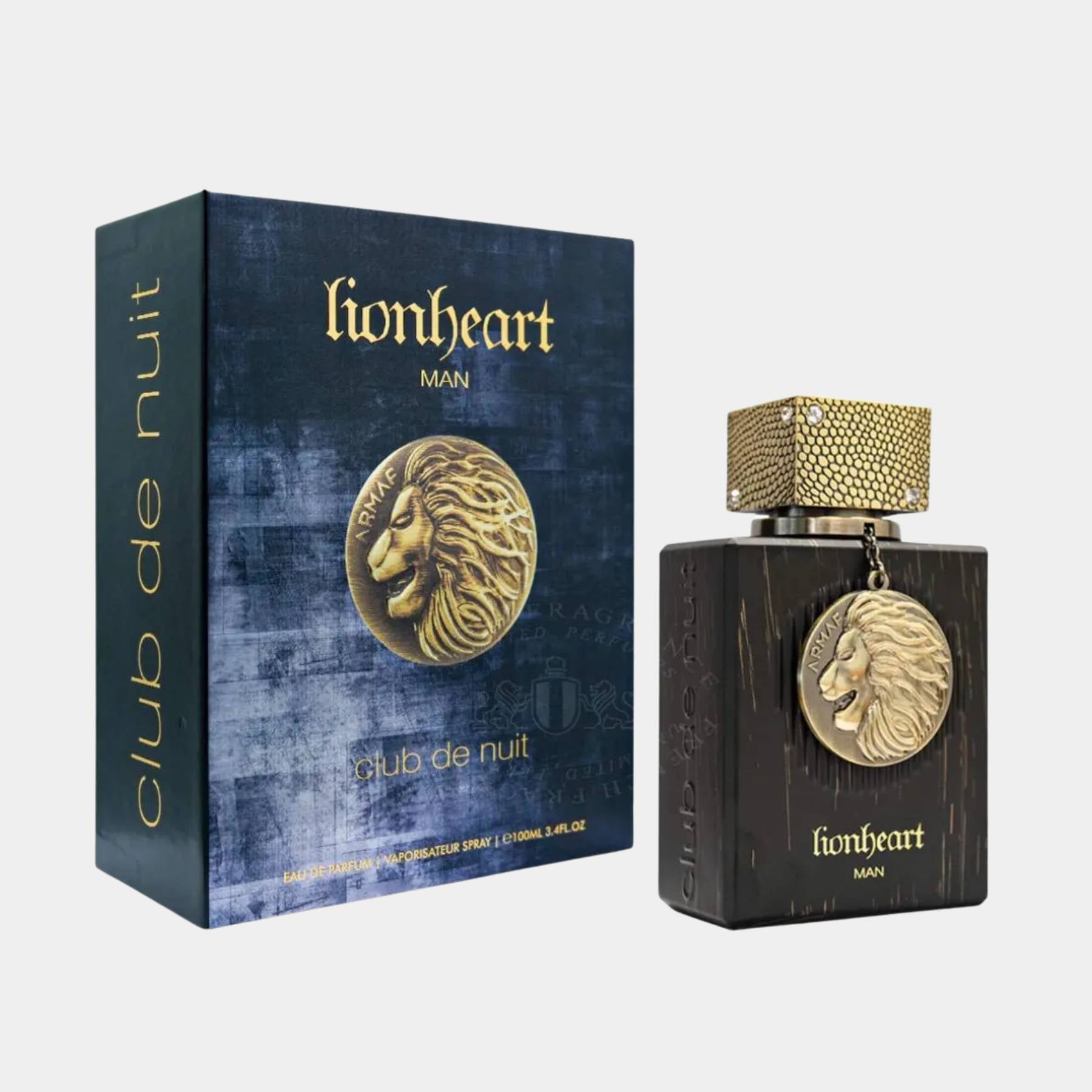 Armaf club de nuit lion heart 100ml eau de parfum front view Bottle and box