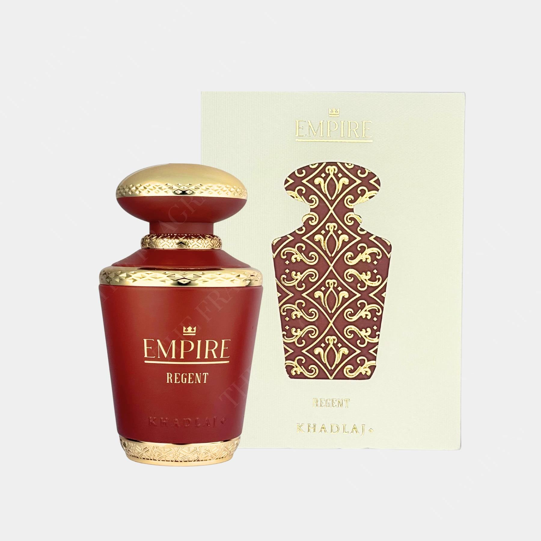 Khadlaj Empire Regent 100ml Eau de Parfum front view of bottle and box