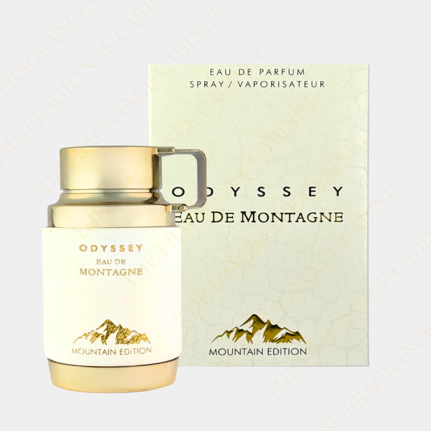 Armaf Odyssey Eau de Mantagne 100ml Eau de Parfum for men and women, front view and box