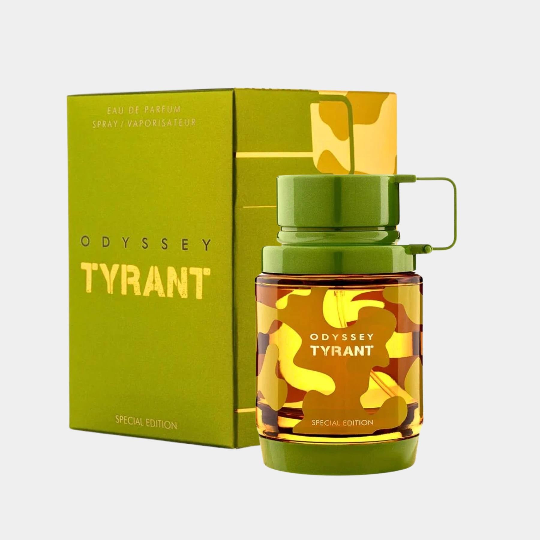 Armaf Odyssey Tyrant 100ml Eau de Parfum for Men bottle and box front view