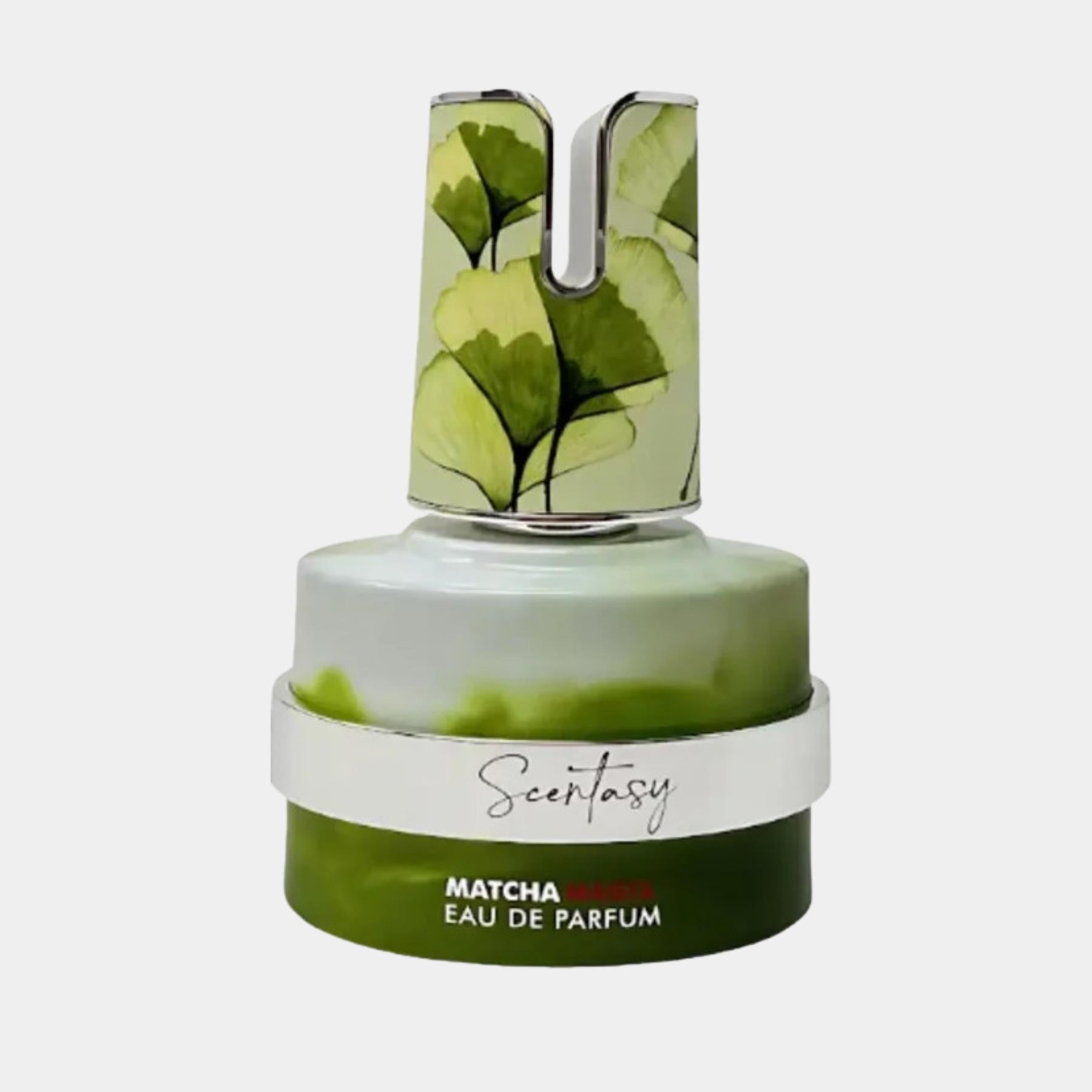 Armaf Scentasy Matcha Magix 100ml eau de parfum for men and women. Front view of bottle