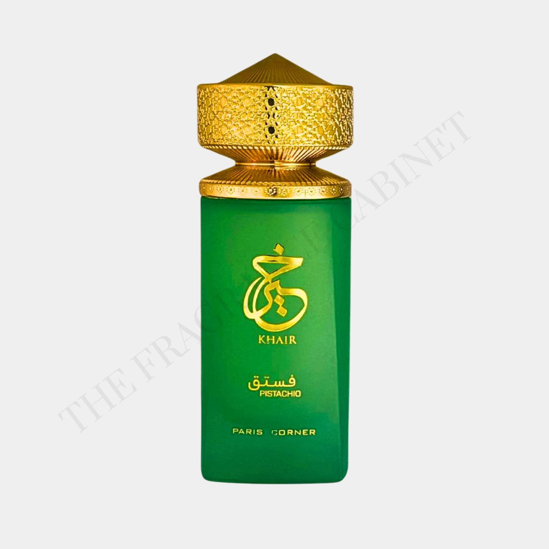 Paris Corner Khair Pistachio 100ml eau de parfum front view of bottle