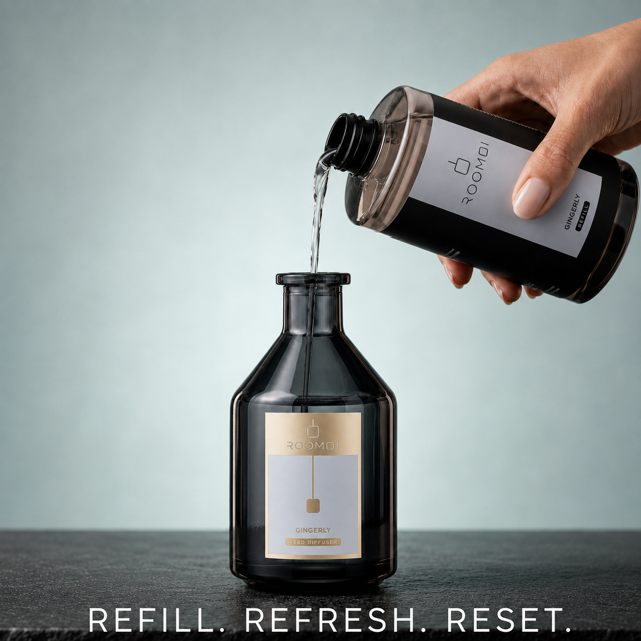 Roomoi Gingerly Reed Diffuser Refill Demonstration