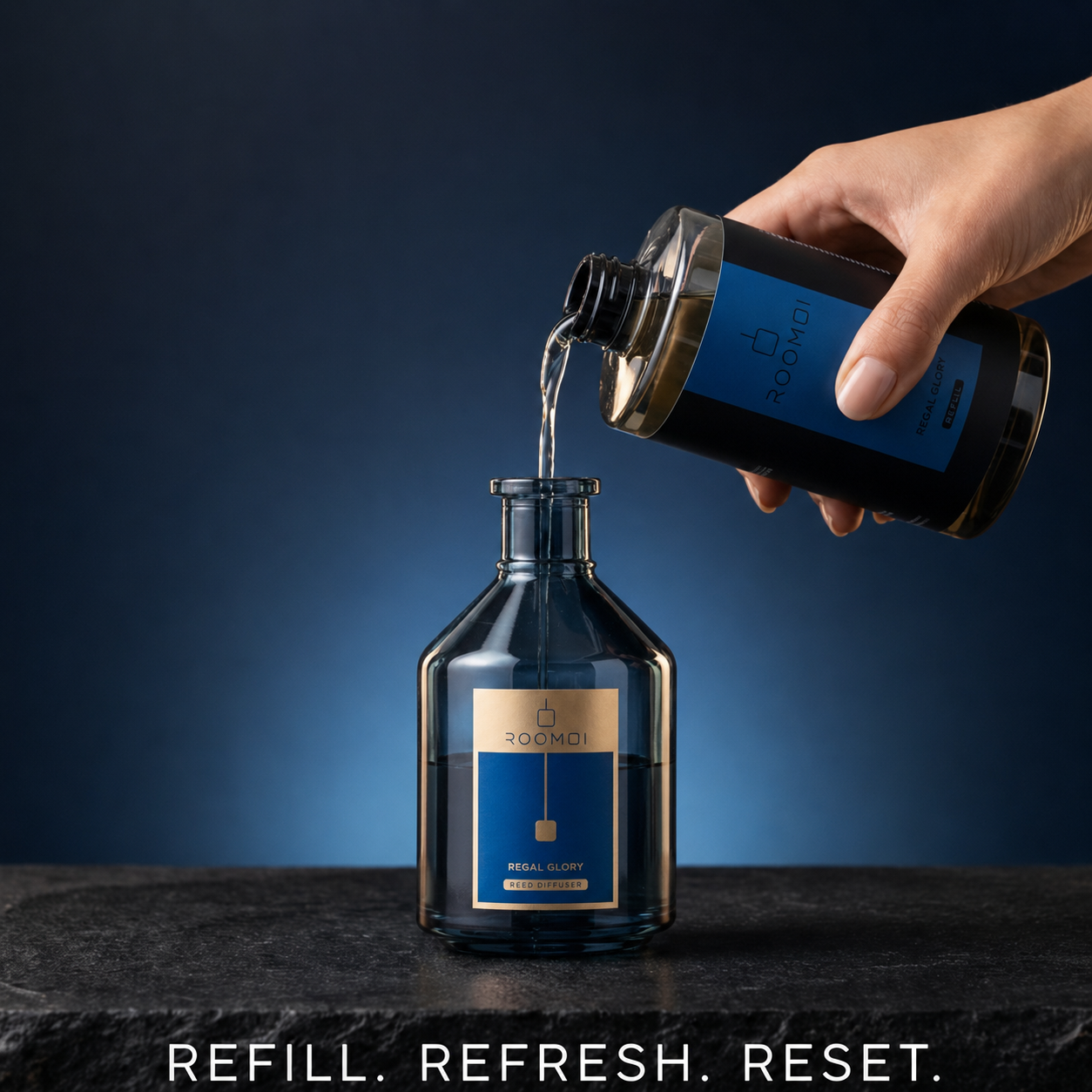 Roomoi Regal Glory Reed Diffuser Refill Demonstration