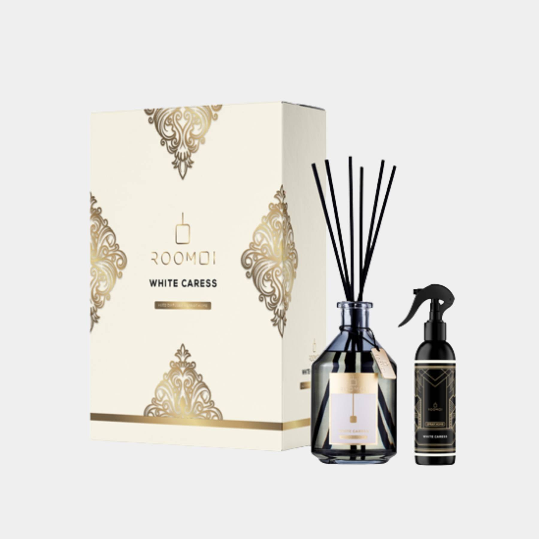 ROOMOI White Caress Giftset Diffuser & Room Spray
