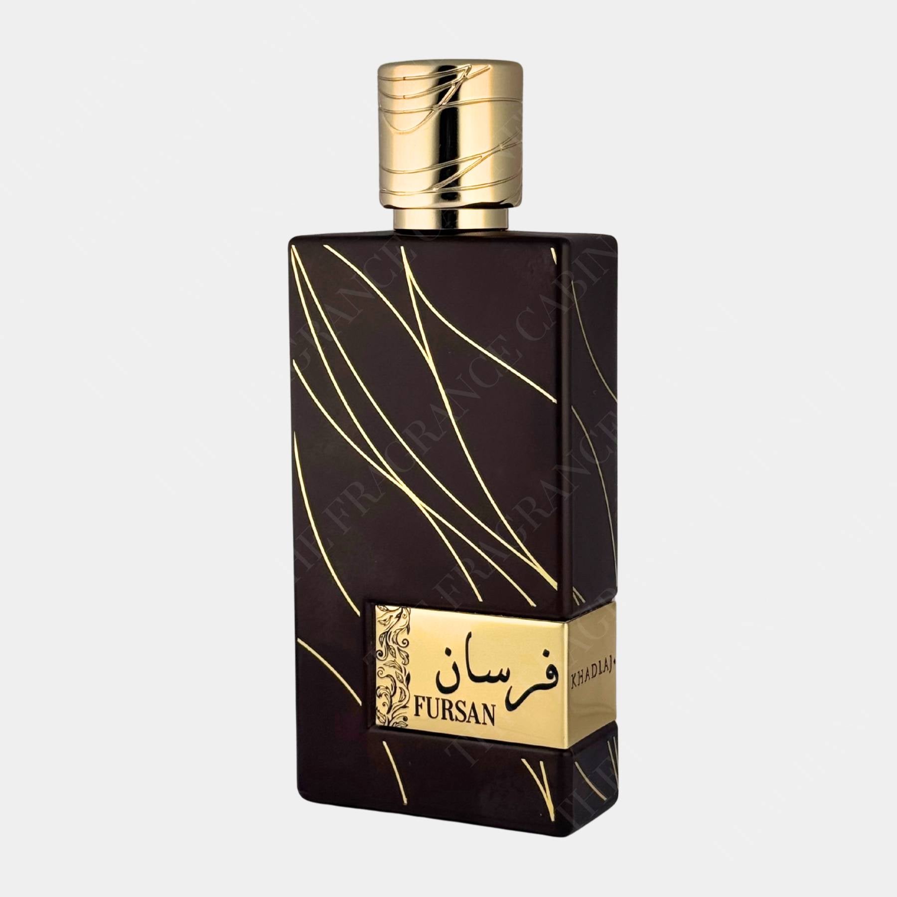 Khadlaj Fursan Brown 100ml Eau de Parfum front view of bottle side on