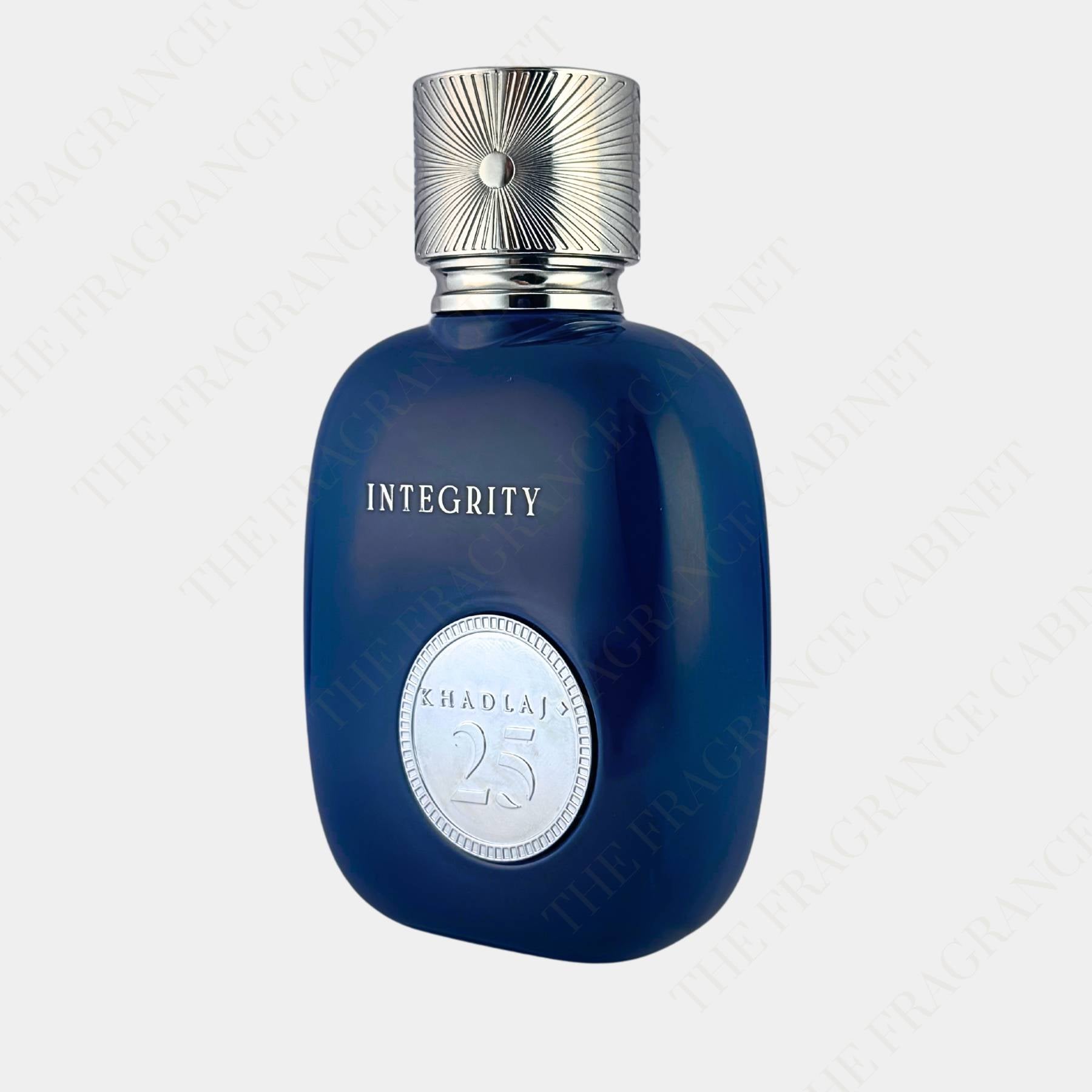 Khadlaj 25th Anniversary Integrity 100ml Eau de parfum for men front view of bottle , Side On