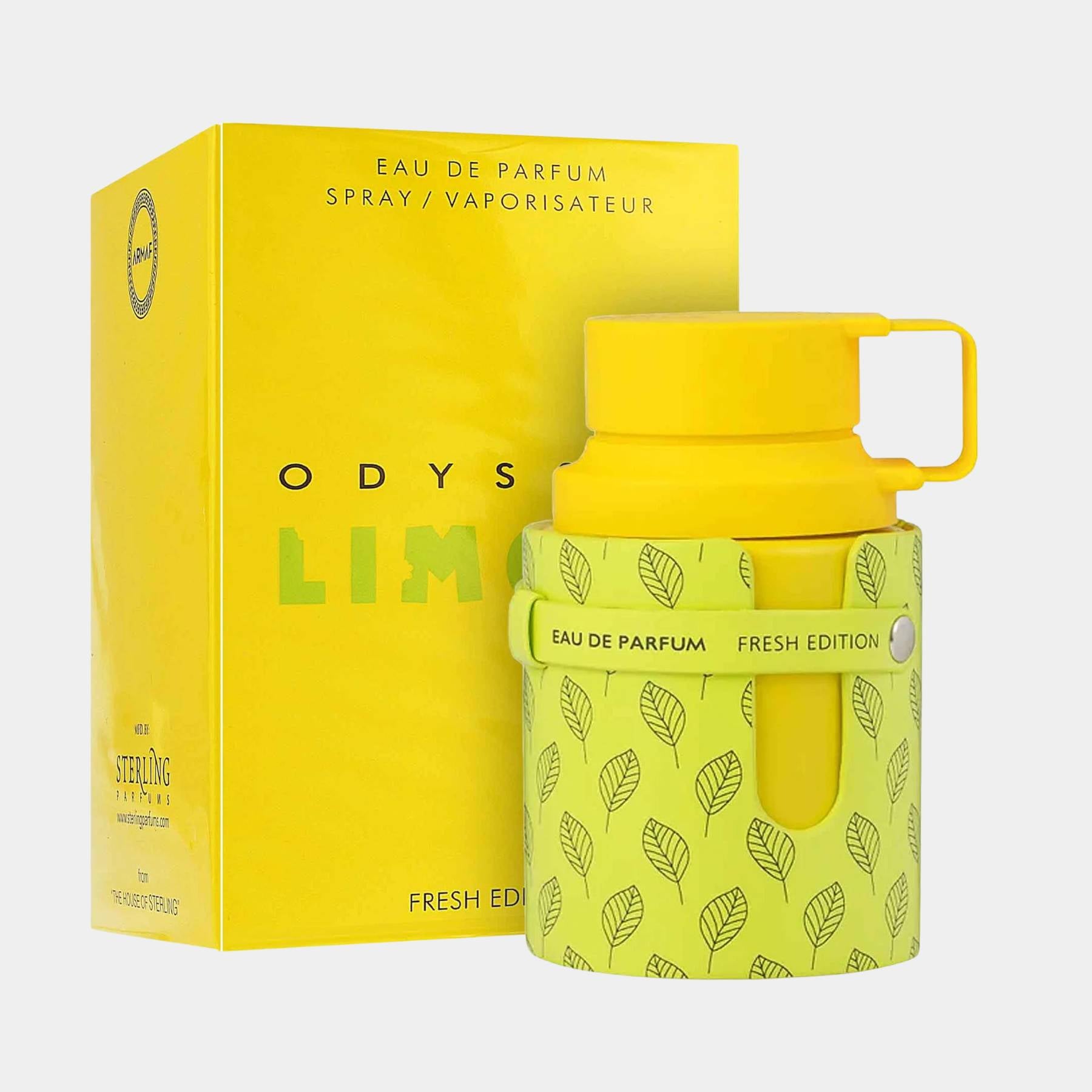 Armaf Odysseey Limoni 100ml Eau de Parfum front of the bottle and box 