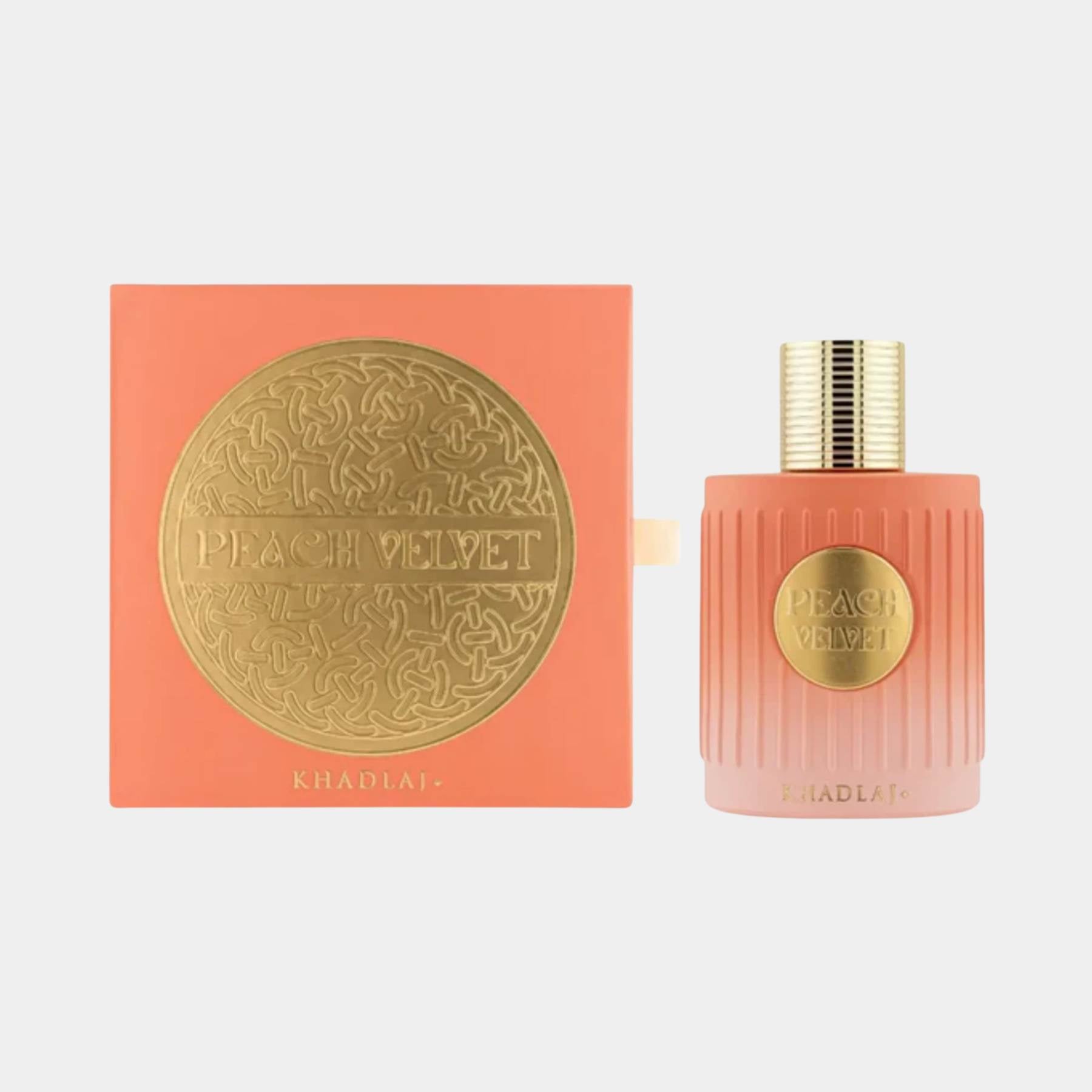 Khadlaj Peach Velvet 100ml bottle and box