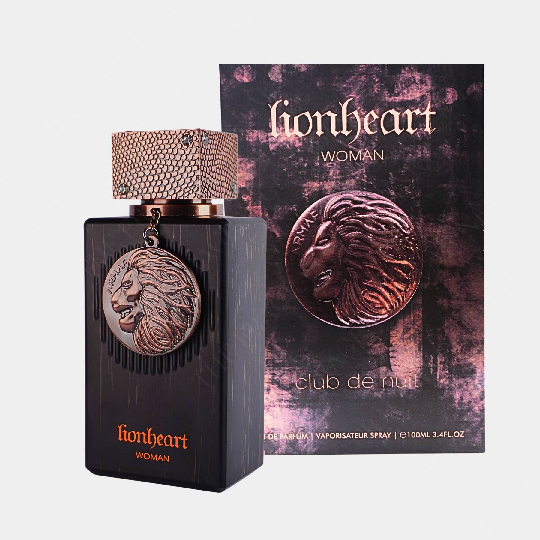 Armaf clud de nuit lionheart for woman 100ml eau de parfum front view of bottle and box