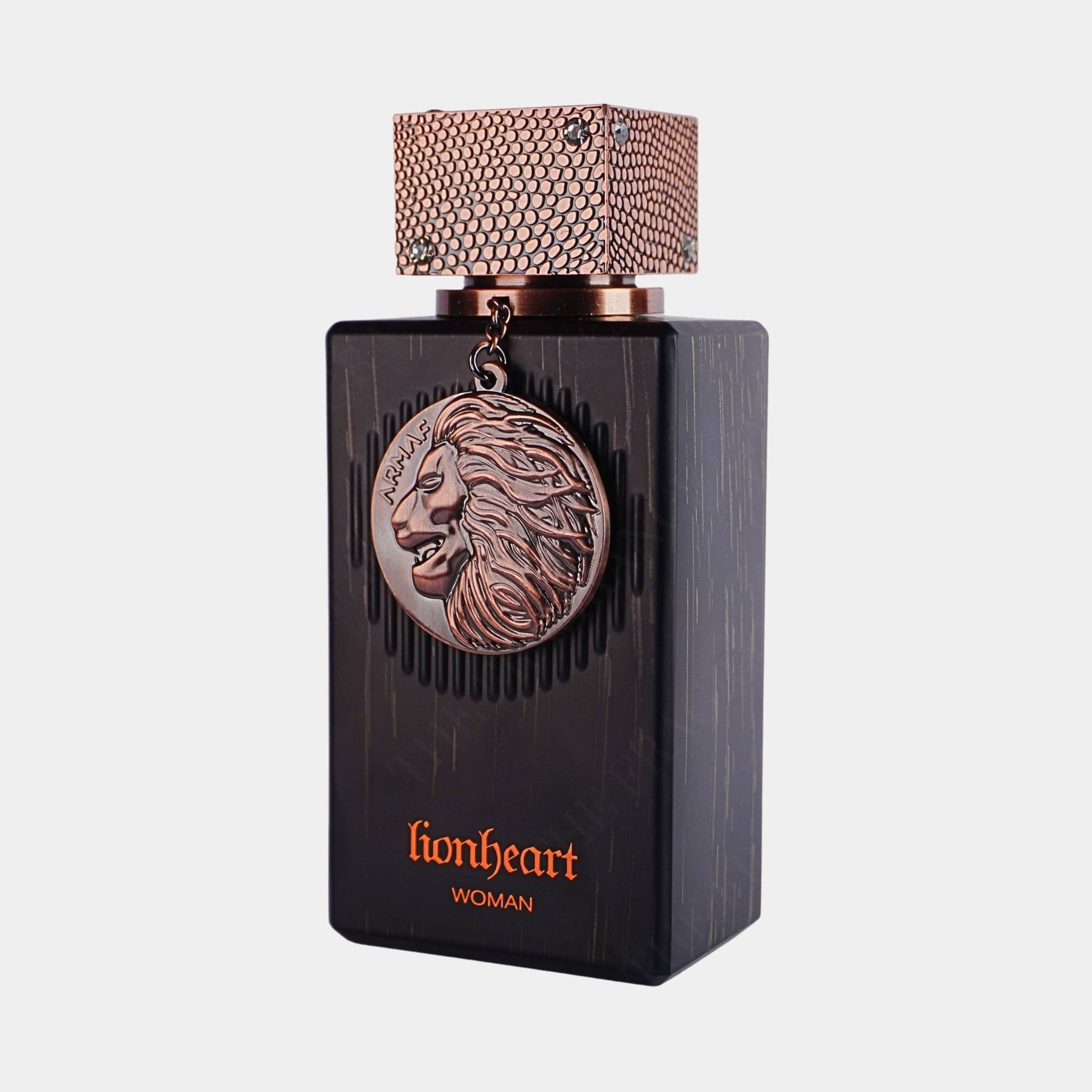 Armaf clud de nuit lionheart for woman 100ml eau de parfum front view of bottle, side on