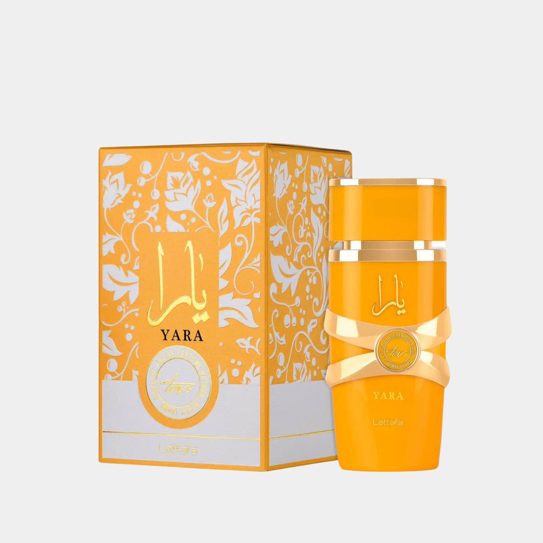 Lattafa Yara Tous 100ml Eau de Parfum front view bottle and box 
