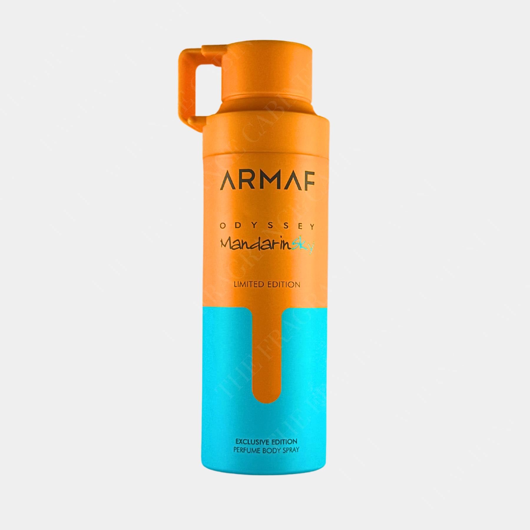Armaf Odyssey Mandarin Sky 200ml Body Spray Front View of bottle