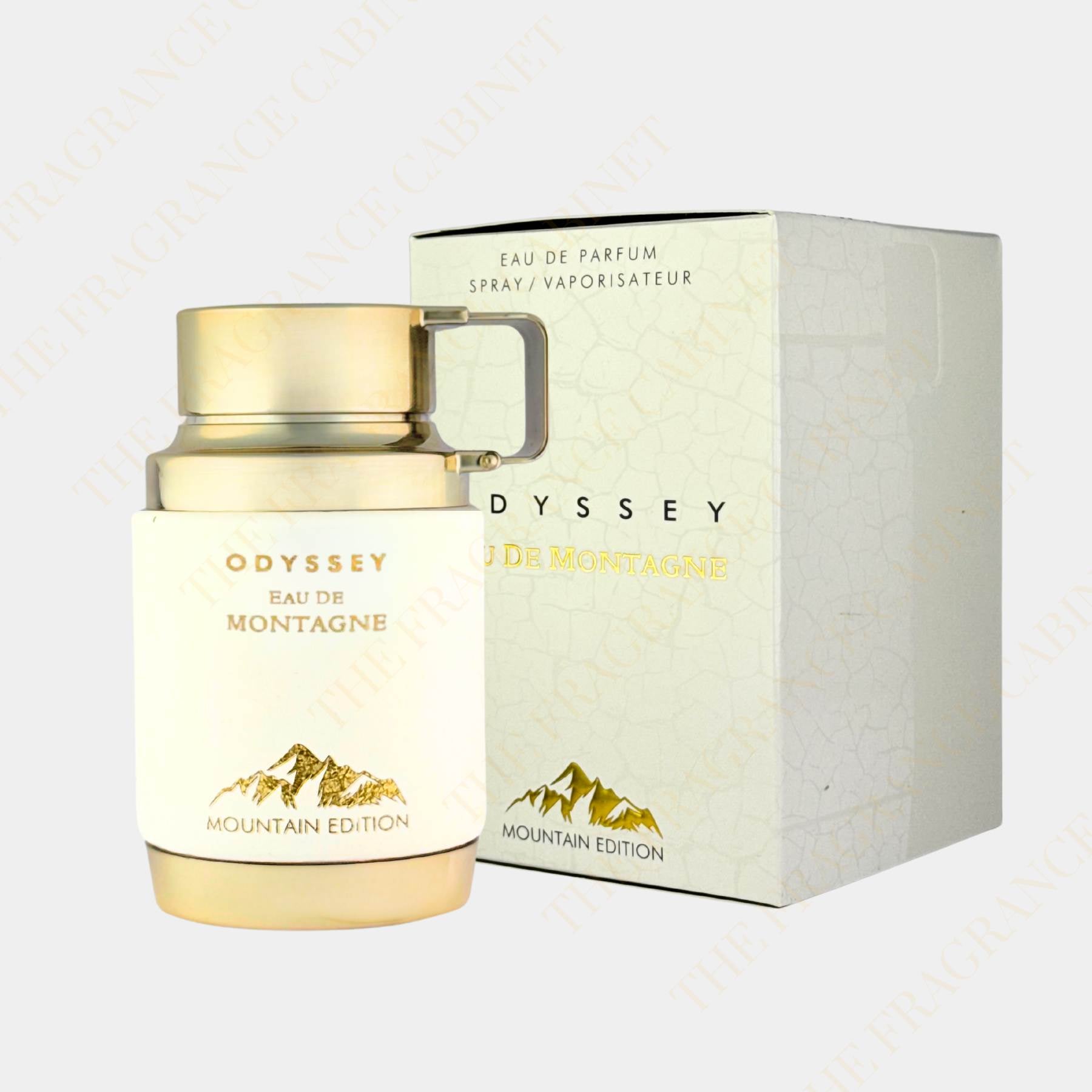 Armaf Odyssey Eau de Mantagne 100ml Eau de Parfum for men and women, front view and box 