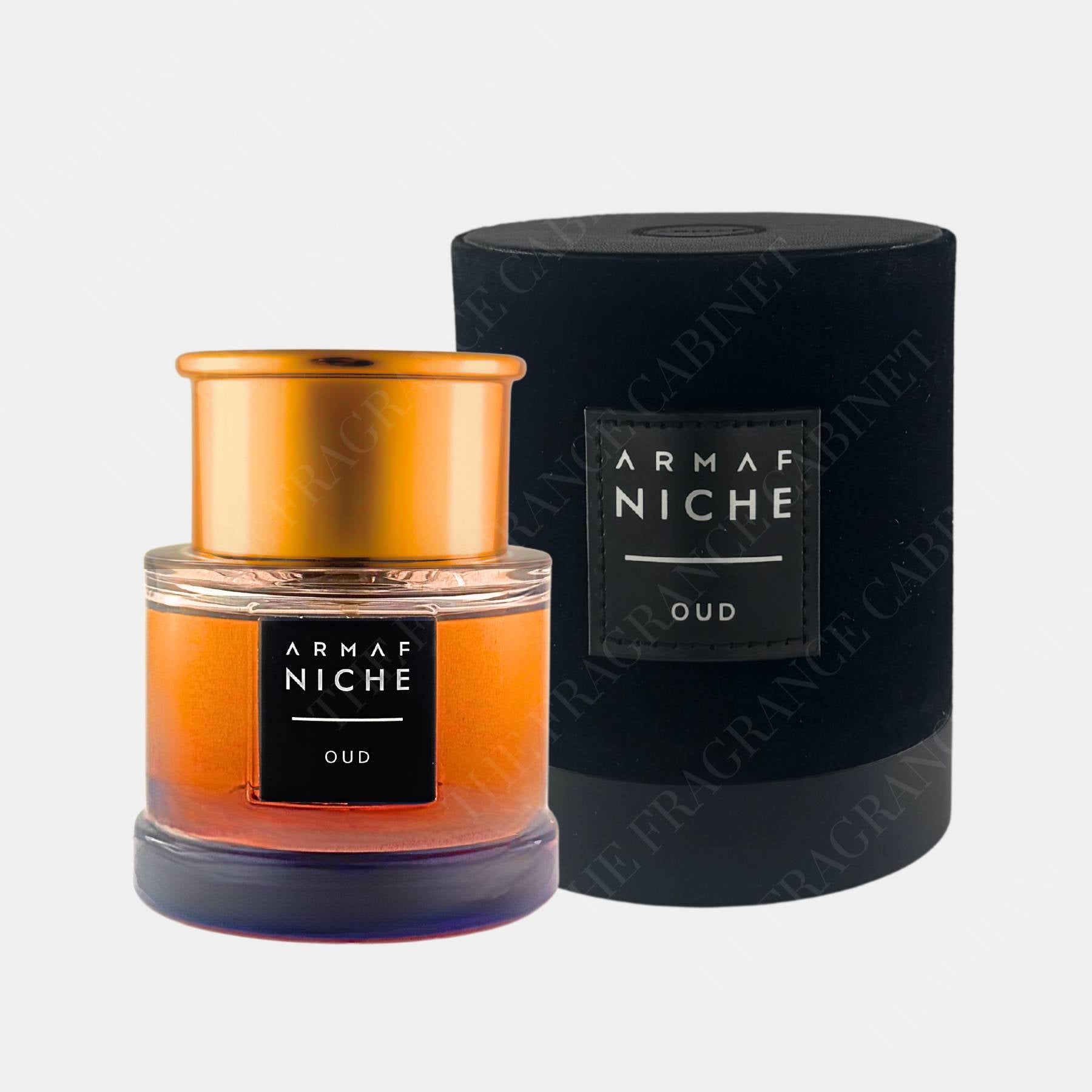 Armaf Niche Oud 100ml Eau de Parfum front view of bottle and box