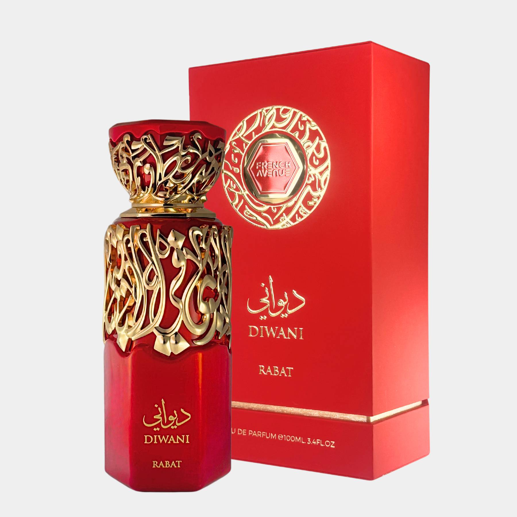 Diwani Rabat 100ml EDP by Fa Paris (Fragrance World) front view with bottle and box 