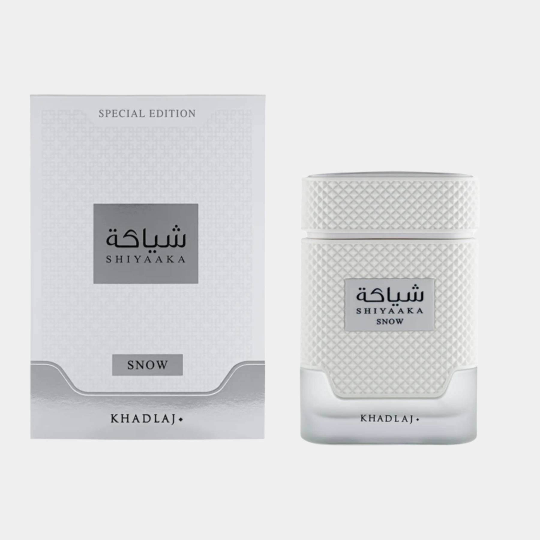 Khadlaj Shiyaaka Snow 100ml bottle and box