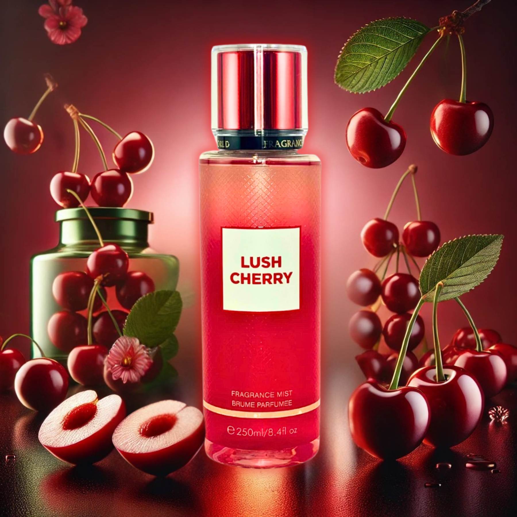 Fragrance word lush cherry body mist 